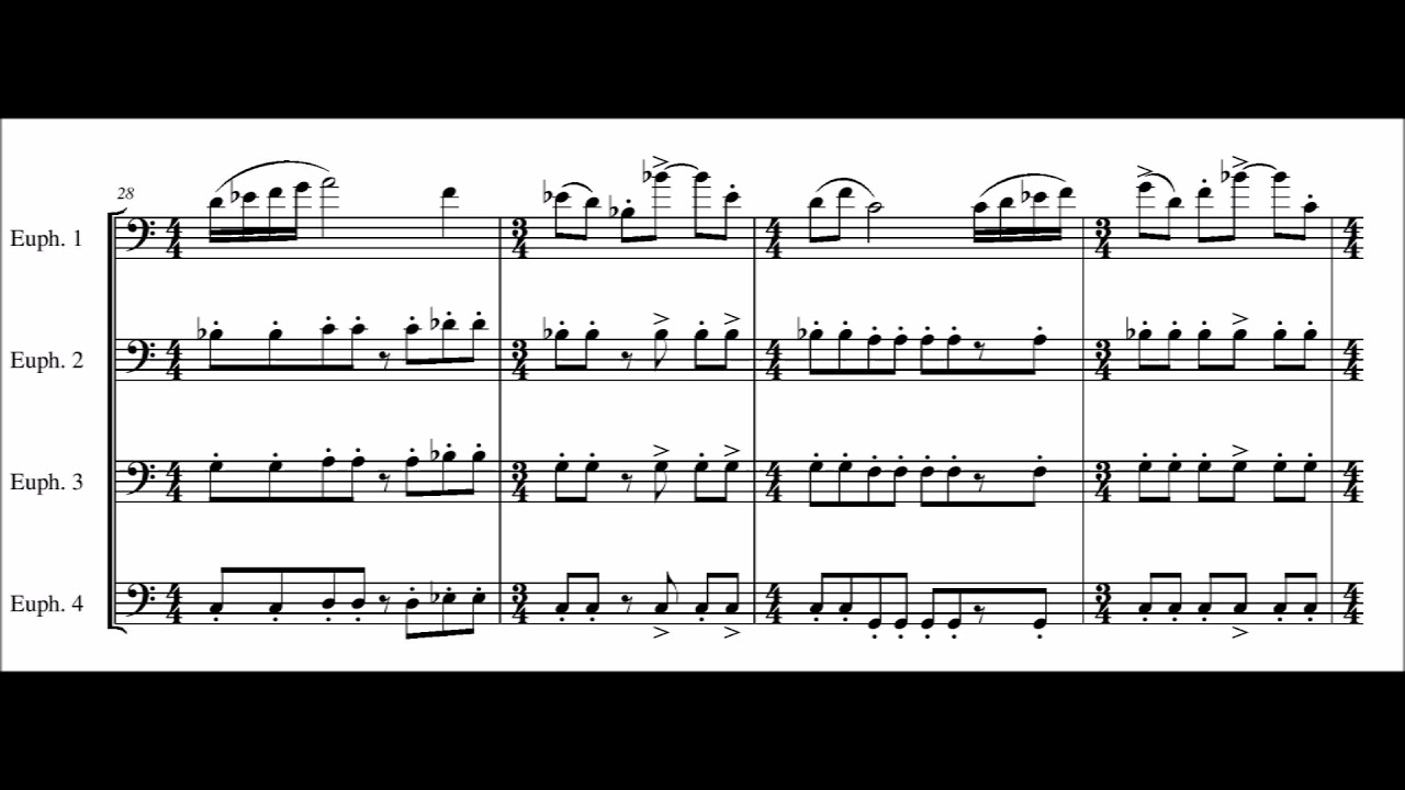 WAR MACHINE for Euphonium Quartet