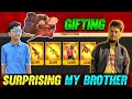 GIFTING ALL ITEMS IN SMALL BRO ID 😂 PRANK ON HIM || HIS REACTION IS LOL 😂