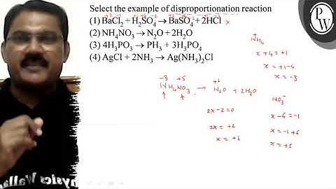 Select the example of disproportionation reaction (1) \( \mathrm{Ba...