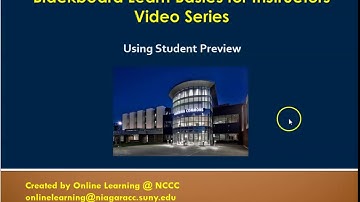 Student Preview in Blackboard