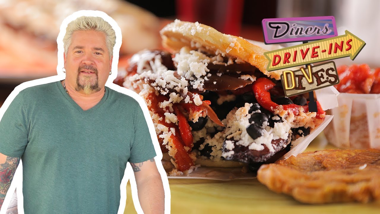 Guy Fieri Devours Arepas Machilla in New Mexico | Diners, Drive-Ins and Dives | Food Network