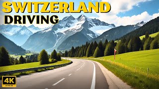 Spring Driving In Switzerland 🇨🇭Road Drive with Relaxing Music 4K