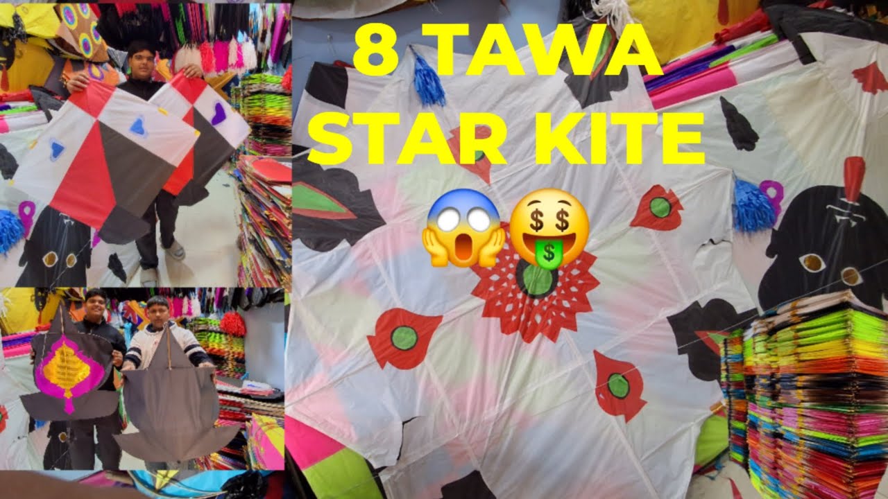 Kite market ludhiana /very cheap rates 🤑 8 tawa STAR KITE 😱 youngster Kite store ♥️unique designs😱🤑🪁