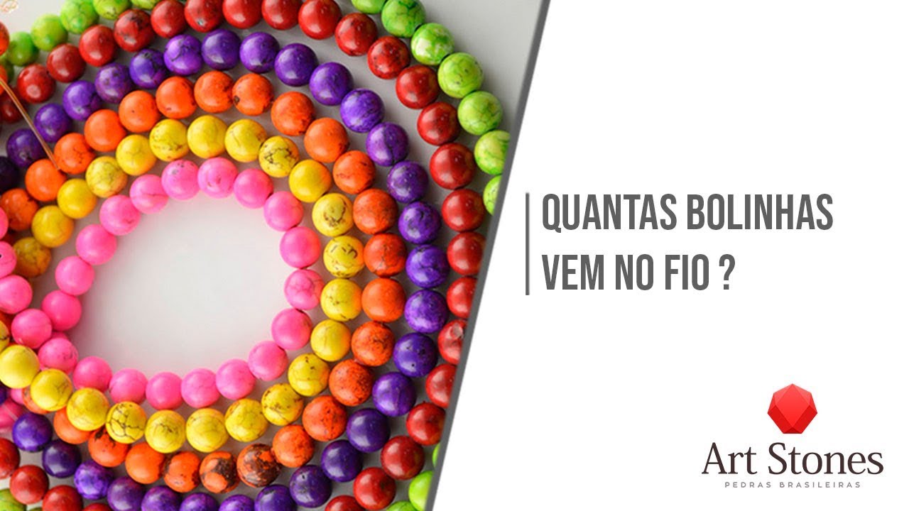 Quantas bolinhas vem no fio de Pedras? - Artstones