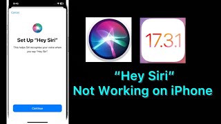 Hey Siri Not Working After iOS 17.3.1 update on iPhone