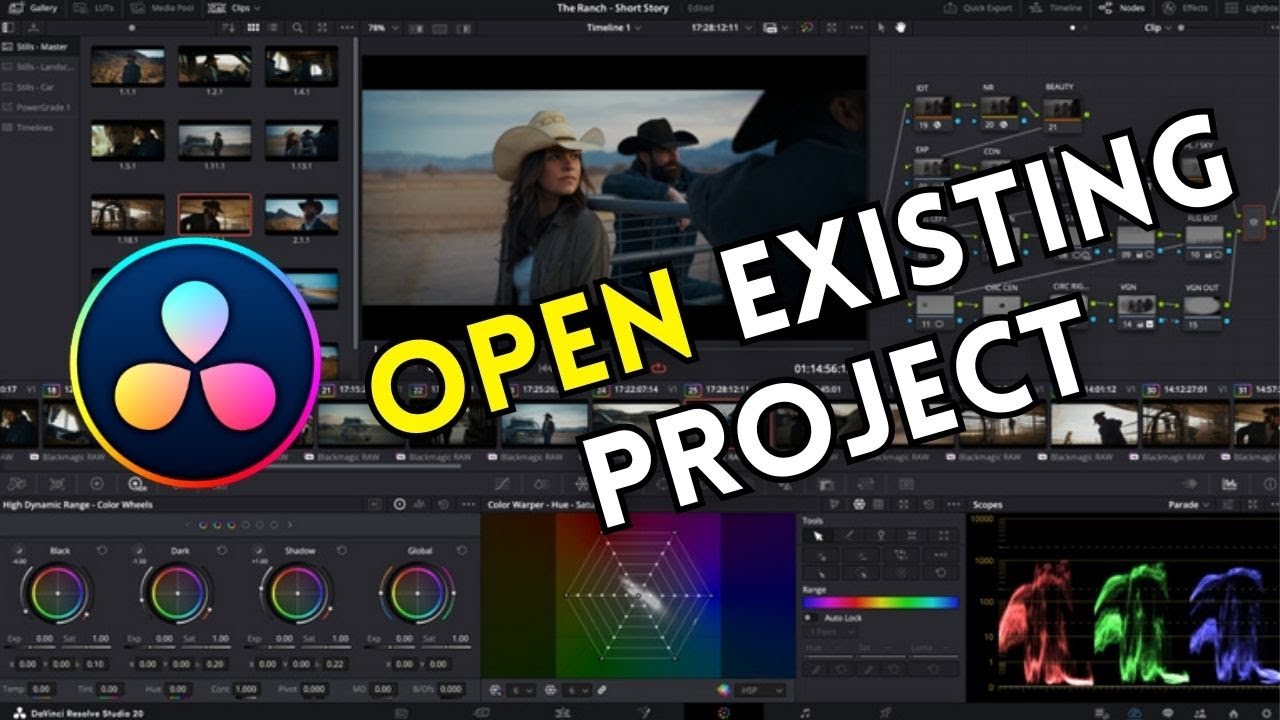 How to Open Existing Project in DaVinci Resolve 2025? - YouTube
