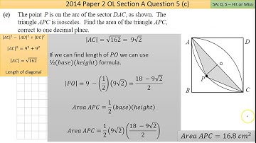 Maths screencast 2014 Paper 2 LC OL Question 5