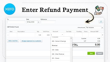 Een terugbetaling invoeren in Xero (creditnota maken)