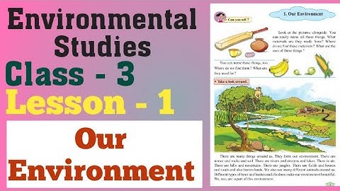 Class 3 | EVS | Lesson 1 | Our Environment | Maharashtra Board.