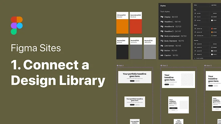 Figma Sites Tutorial – Step 1: Connect a Design Library