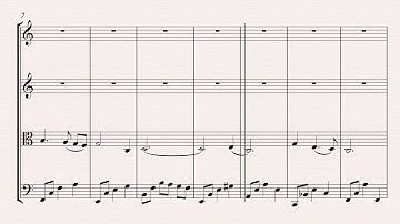 Moon River String Quartet Sheet Music Cover Henry Mancini