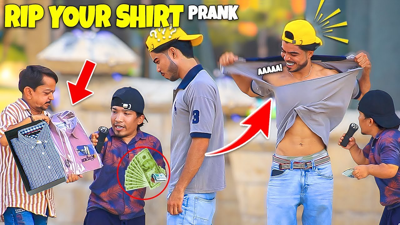 Ripping Shirt Prank - Funny Reactions - | 