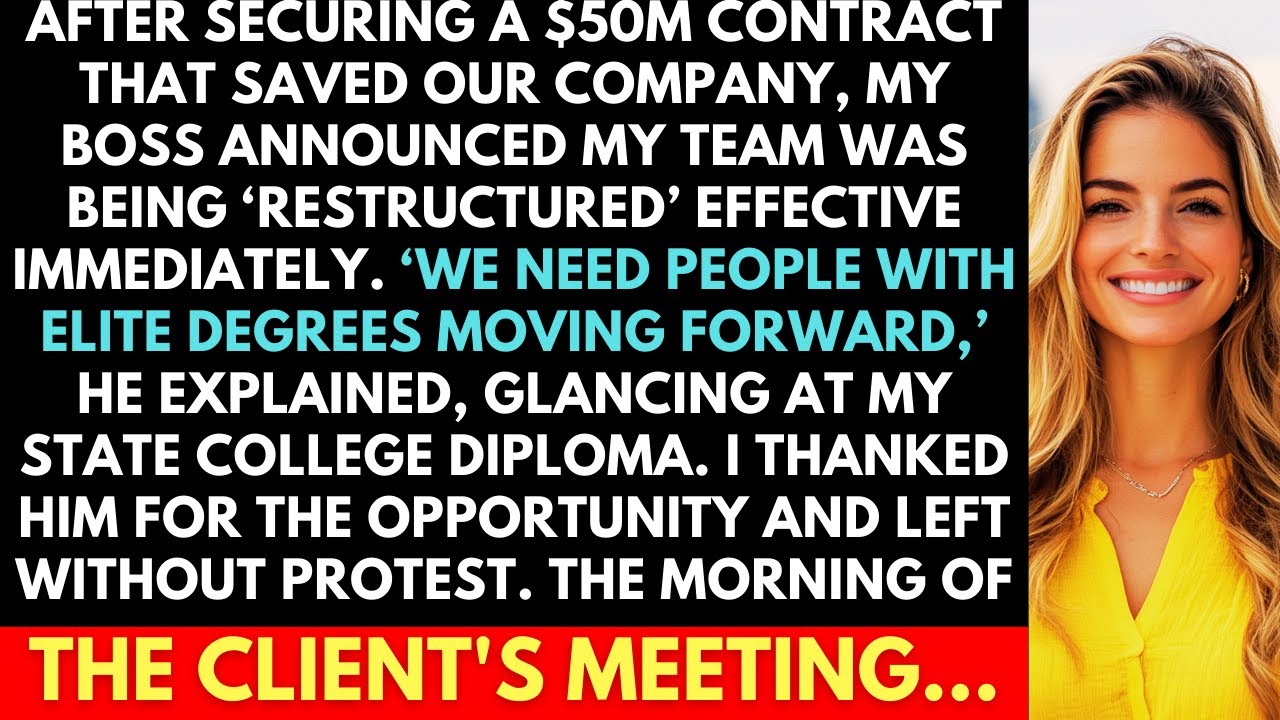 Boss Fired Me Right After I Landed The Biggest Contract In Company's History; They Had No Idea...