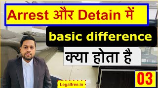 What is the difference between Arrest & Detain @legalfree #arrest #detain #legalfree #policecusto...