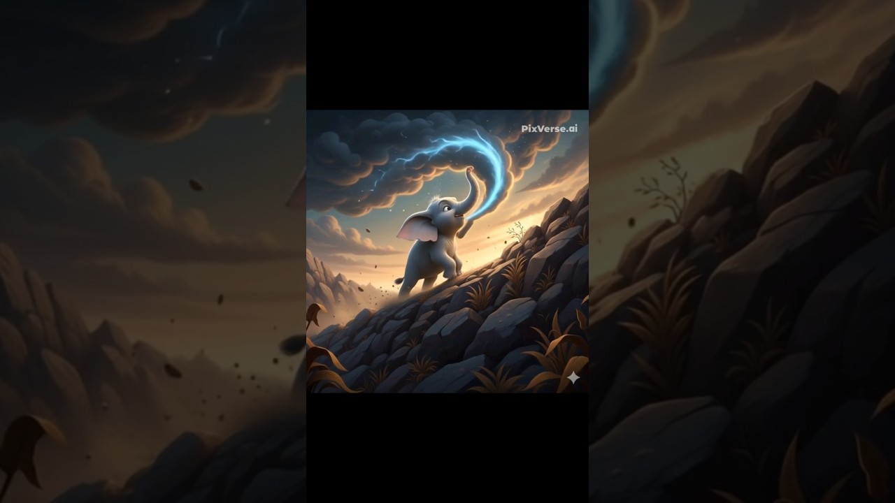 अनोखा हाथी गोलू 🐘 जिसने इंद्रधनुष बुला लिया | 30 सेकंड की मोटिवेशनल स्टोरी #viral #ai #motivation