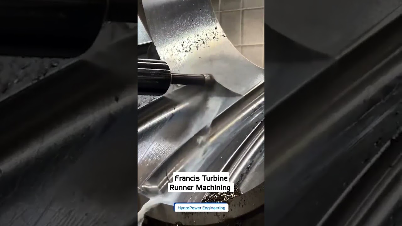 Francis Turbine Machining #shorts #ytshorts #hydroengineering #hydropower#impeller #turbine #cnc