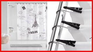 Casa Paris Shower Curtain Set, 70 x 72, White 13 Count