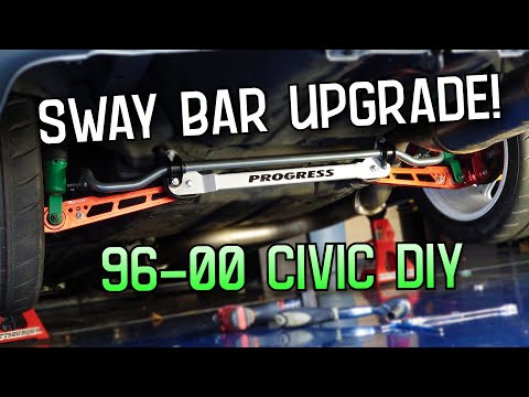 DIY 96-00 Civic Rear Sway Bar Upgrade! 22mm Progress Tech