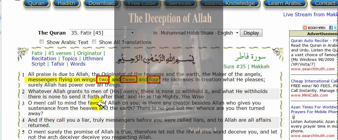 Allah has 600 wings Mashalah Allahu Akbar. - YouTube