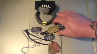 Tagged Paracord Survival Gear Military Dog Tag 550 Paracord