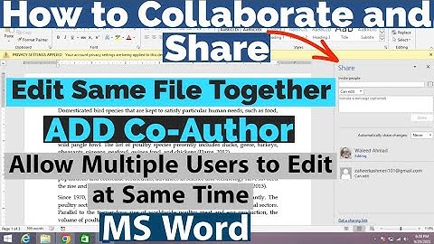 How to Collaborate Documents With Others in MS Word | How to Share a Word Document | Edit Same File