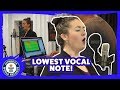 Lowest vocal note sung (female) - Guinness World Records