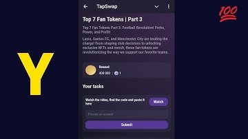 Top 7 Fan Tokens | Part 3 | Tapswap Code | Top 7 Fan Tokens Part 3: Football Revolution! Perks