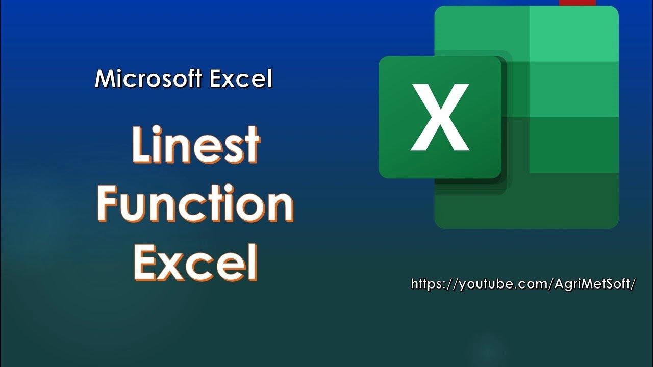 How to use Linest Function in Excel Linest Formula YouTube