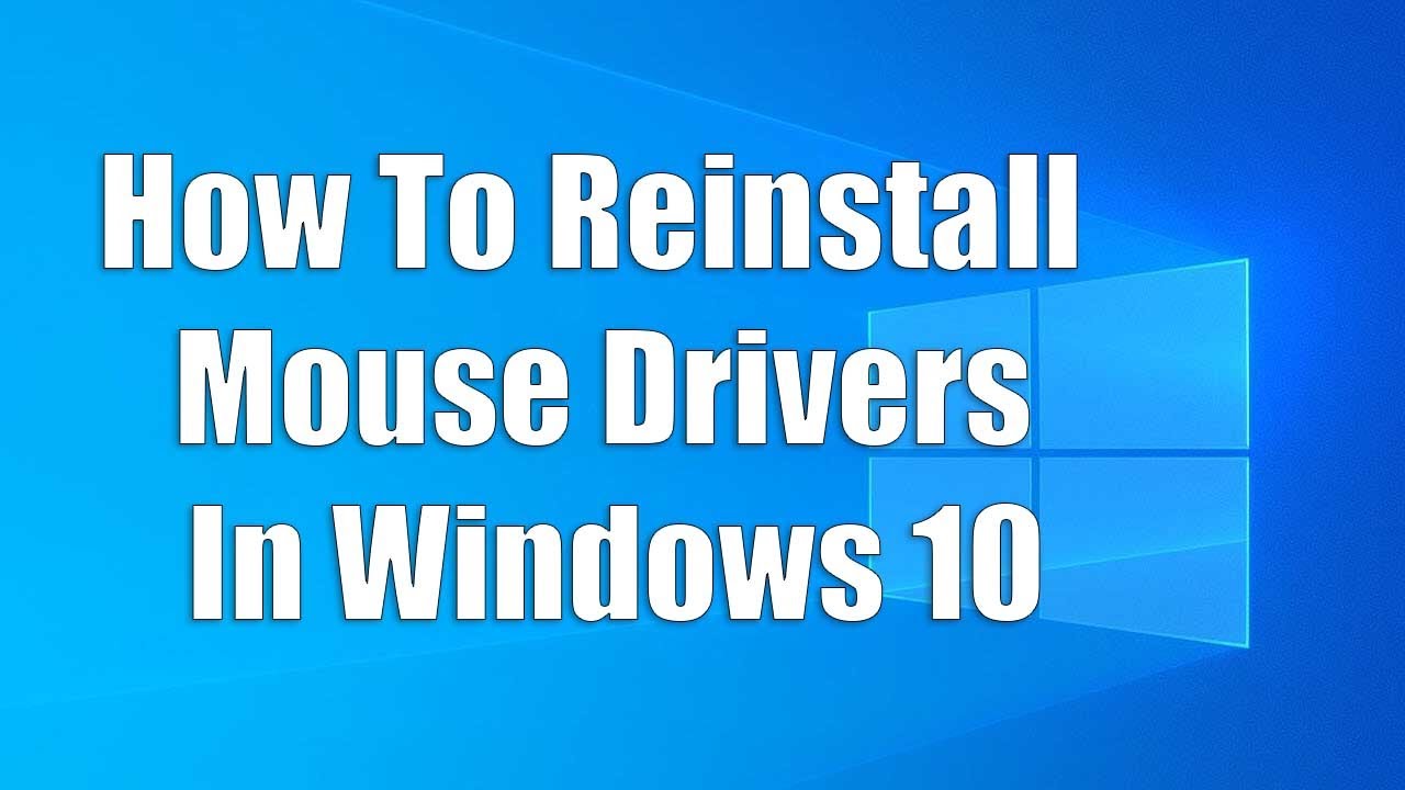 How To Reinstall Mouse Drivers In Windows 10 - YouTube