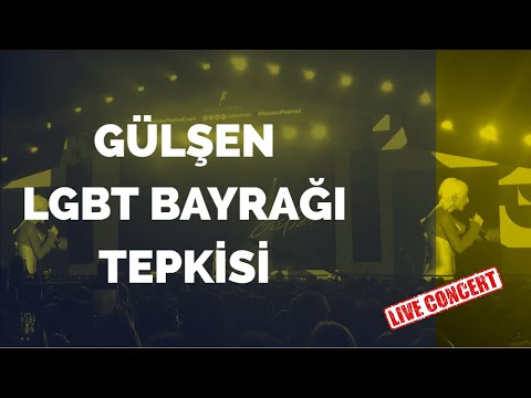 Gülşen - Opening the #LGBT flag on the stage, Gülşen fired those who reacted to her from the concert