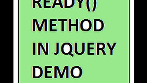 TAMIL READY METHOD IN JQUERY EVENTS DEMO