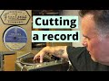 Cutting a record with a 1936 Presto K8 portable record lathe