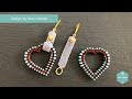 CRAW Heart Charm Tutorial | Interchangeable Earrings | Beaded Shapes | DIY