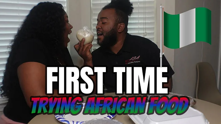 Trying AFRICAN FOOD for the first time!! (FuFu, Egusi, Jollof Rice, & Suya)