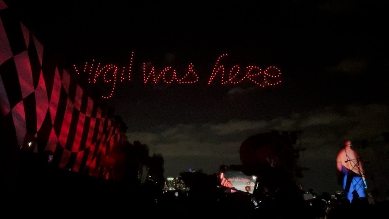 Watch drone light display for Virgil Abloh's final show for Louis