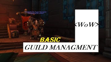 Managing a Guild in World of Warcraft Basics(Retail)