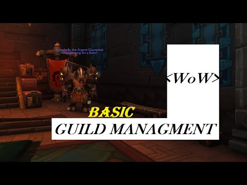 Managing a Guild in World of Warcraft Basics(Retail)