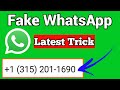 WhatsApp Fake number | How to create WhatsApp fake account with USA number | Latest Trick