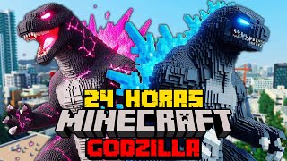 SOBREVIVÍ 24 HORAS al APOCALIPSIS de GODZILLA en MINECRAFT | Godzilla minecraft