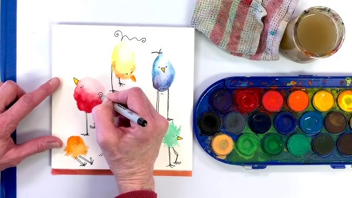 Easy Watercolor Flowers for Beginners and Kids Art Tutorial 