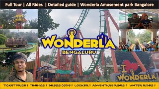Wonderla Bangalore 2024 | Full Tour | Detailed guide | Ticket Price | Timings | Food |Amusement park