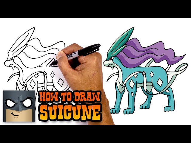 COMO DESENHAR O POKÉMON SUICUNE  HOW TO DRAW POKÉMON SUICUNE 