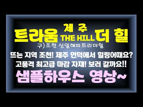 트라움 제주 더 힐(구 신일해피트리더힐) 회사보유분 바로 입주? 제주세컨하우스 강추!!
