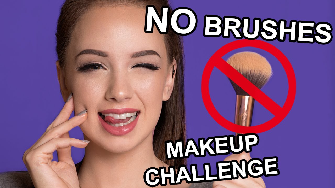 FULL FACE USING ONLY MY FINGERS (NO BRUSHES Makeup Challenge ) | Denitslava
