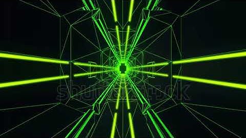 DAVE FX - 3D Green Futuristic Style Tunnel Loopable Motion Graphic Background