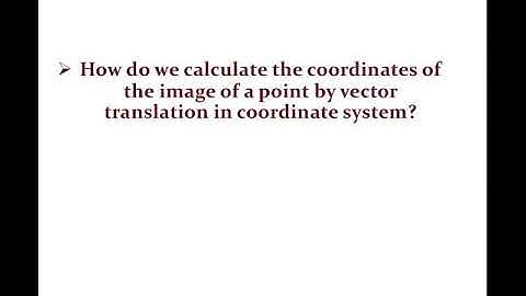 How to find coordinates of the image of a point?