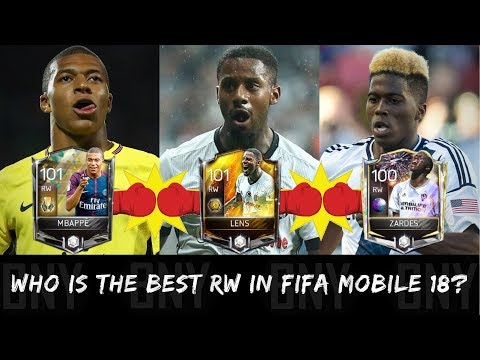 WHO IS THE BEST MASTER RW PLAYER IN FIFA MOBILE 18? (LENS VS MBAPPE VS ZARDES)