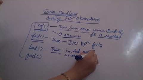 Error Handling during file operations in C++ _eof(), fail(), bad(), good()