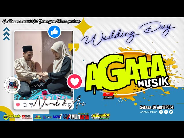 🔴LIVE AGATA MUSIK II WEDDING NURUL & ARI II ALFA AUDIO Rw1 Bang LandO II AA MEDIA II PURWOSARI class=