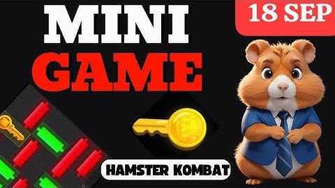 Hamster kombat Daily keys mini game | puzzle game 18 september daily combo card |daily cipher code18